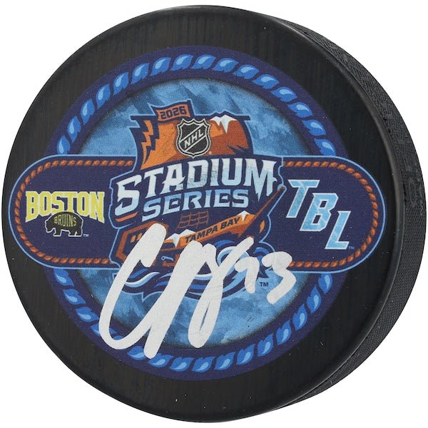 Charlie McAvoy Boston Bruins Autographed Fanatics Authentic 2026 NHL Stadium Series Hockey Puck - The Ballers Bank