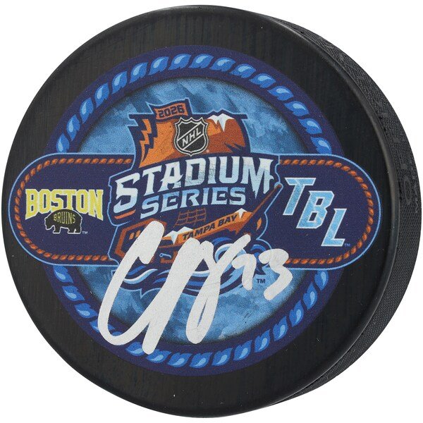 Charlie McAvoy Boston Bruins Autographed Fanatics Authentic 2026 NHL Stadium Series Hockey Puck - The Ballers Bank