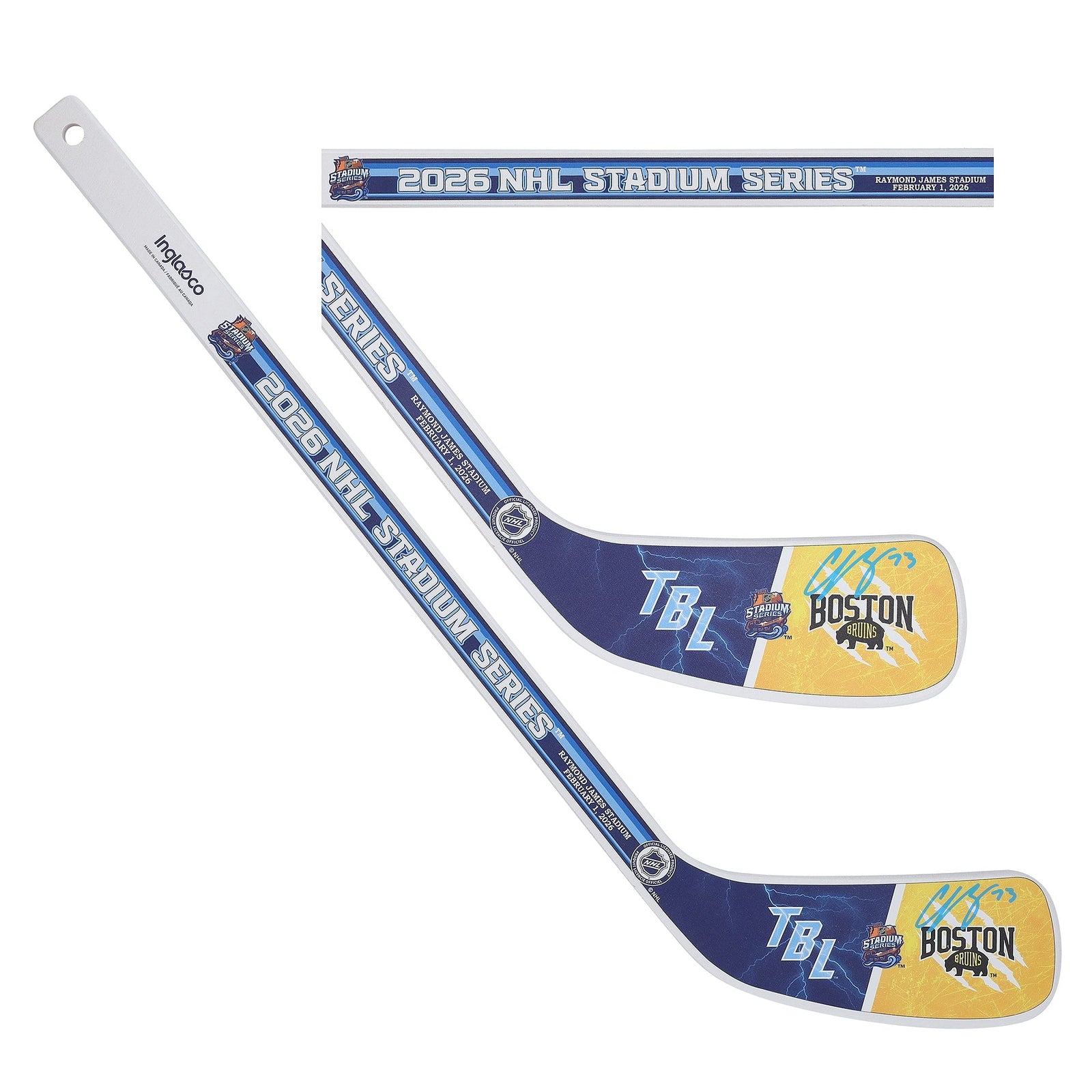 Charlie McAvoy Boston Bruins Autographed Fanatics Authentic 2026 NHL Stadium Series Mini Wood Stick - The Ballers Bank