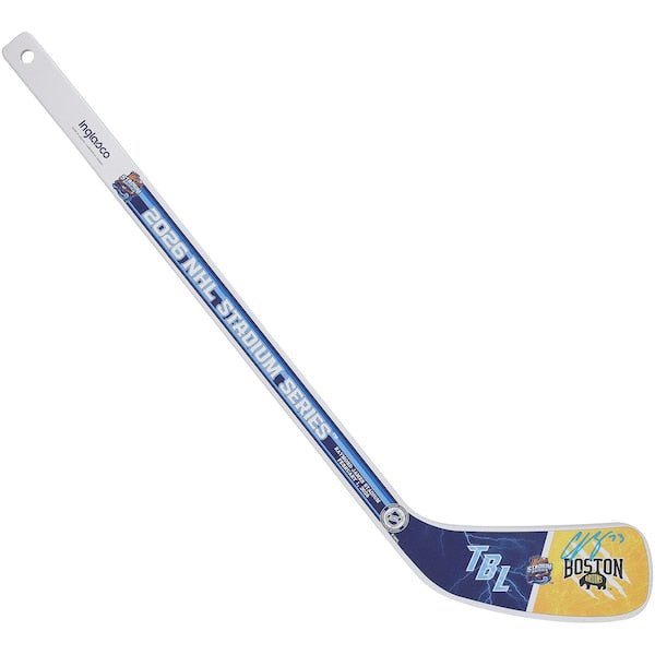 Charlie McAvoy Boston Bruins Autographed Fanatics Authentic 2026 NHL Stadium Series Mini Wood Stick - The Ballers Bank