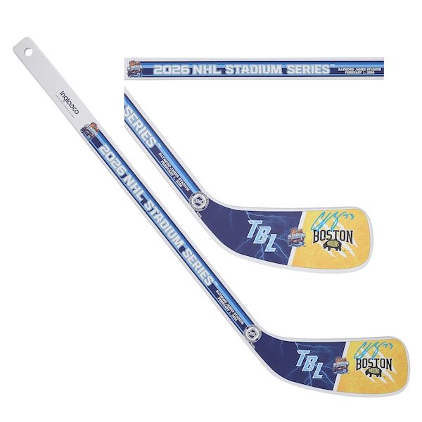 Charlie McAvoy Boston Bruins Autographed Fanatics Authentic 2026 NHL Stadium Series Mini Wood Stick - The Ballers Bank