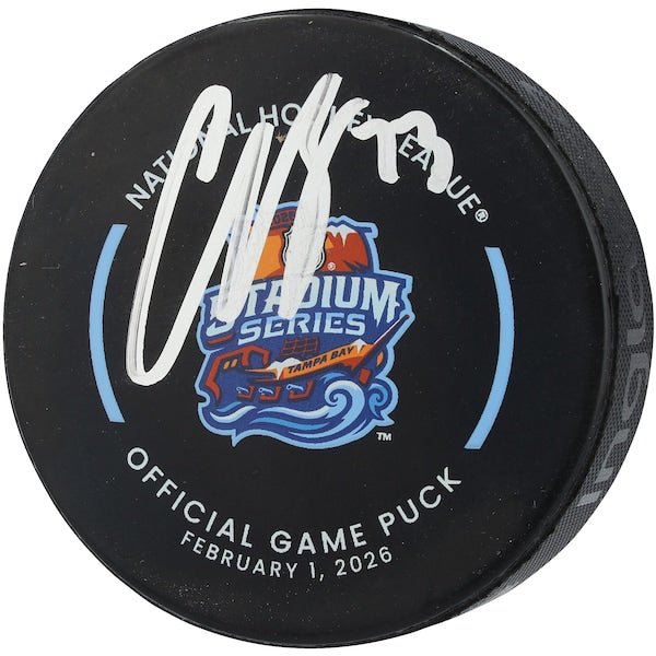 Charlie McAvoy Boston Bruins Autographed Fanatics Authentic 2026 NHL Stadium Series Official Game Puck - The Ballers Bank