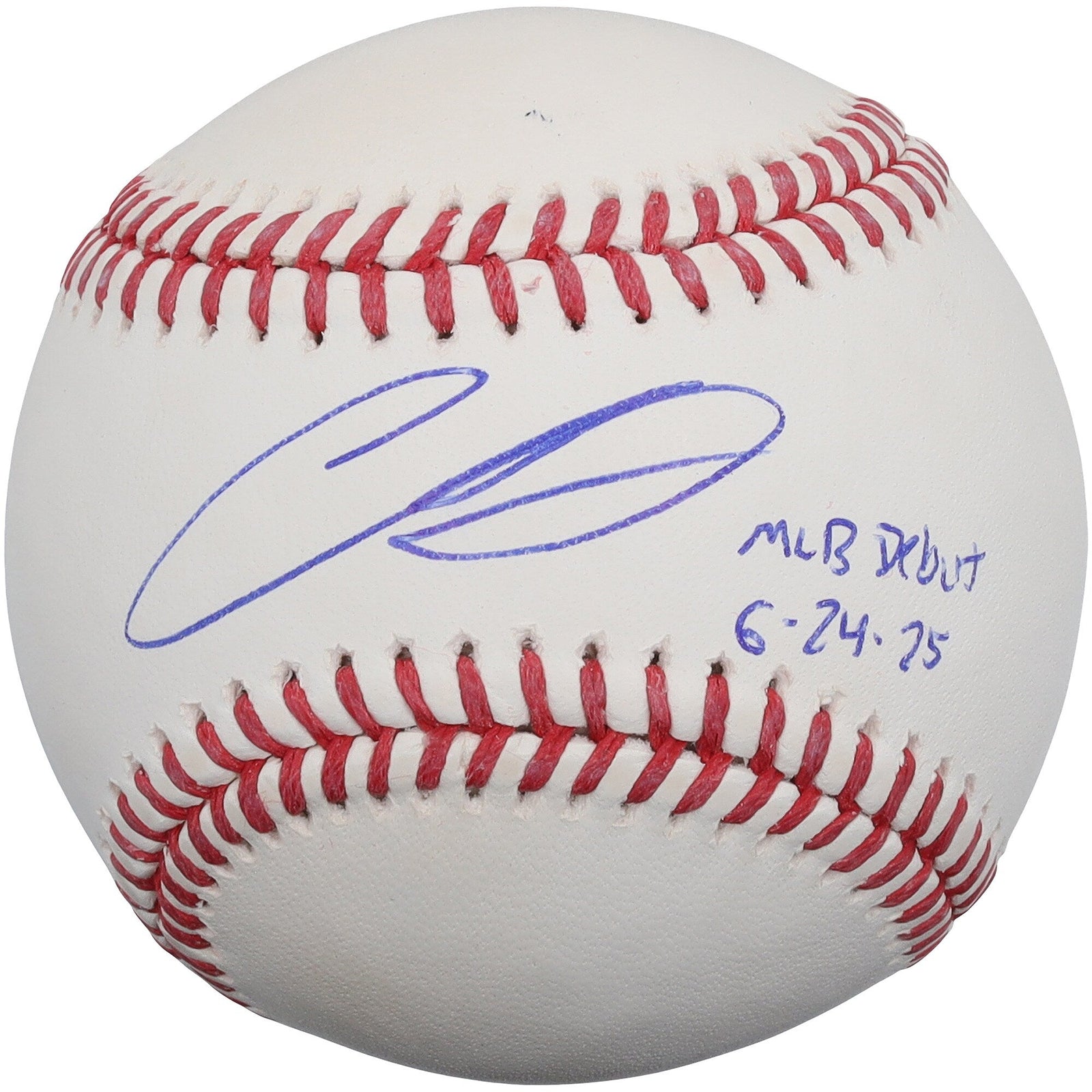 Chase Burns Cincinnati Reds Autographed Fanatics Authentic Baseball with "MLB Debut 6/24/25" Inscription - The Ballers Bank