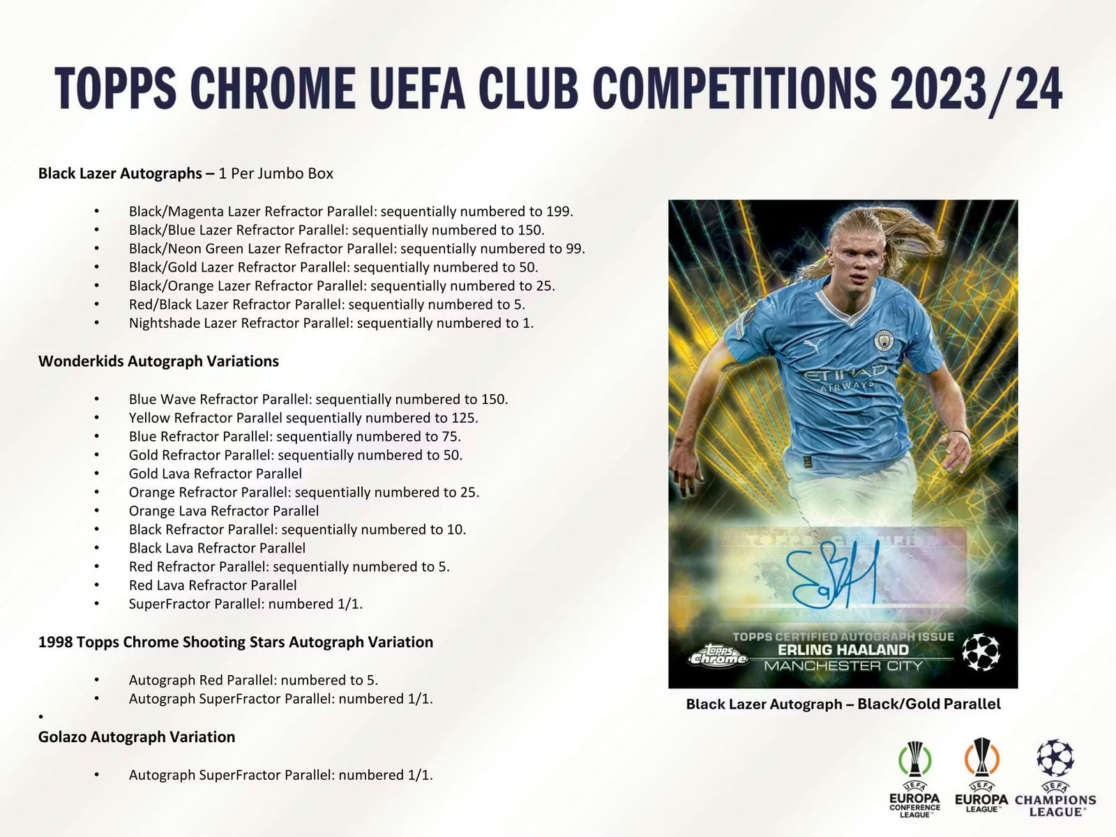 2023-24 Topps Chrome Soccer UEFA Club Competition Jumbo Hobby Trading Cards