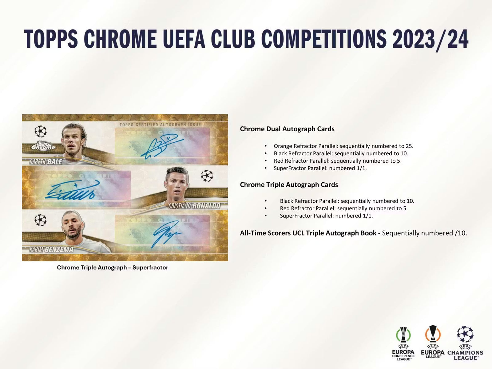 2023-24 Topps Chrome Soccer UEFA Club Competition Jumbo Hobby Trading Cards