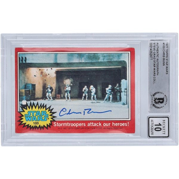 Chris Bunn Star Wars Autographed 1977 Topps Star Wars 103 BGS Authenticated 10 Card - The Ballers Bank