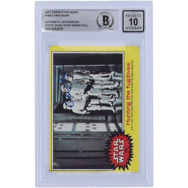 Chris Bunn Star Wars Autographed 1977 Topps Star Wars 168 BGS Authenticated 10 Card - The Ballers Bank