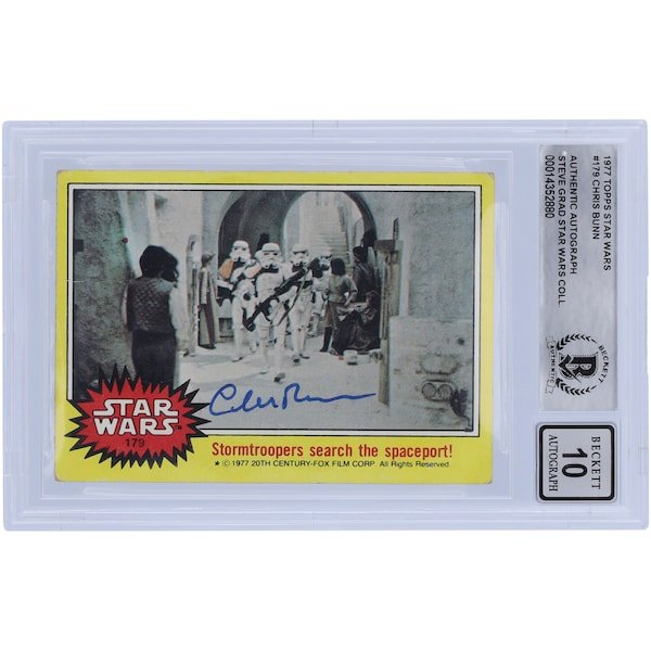 Chris Bunn Star Wars Autographed 1977 Topps Star Wars 179 BGS Authenticated 10 Card - The Ballers Bank
