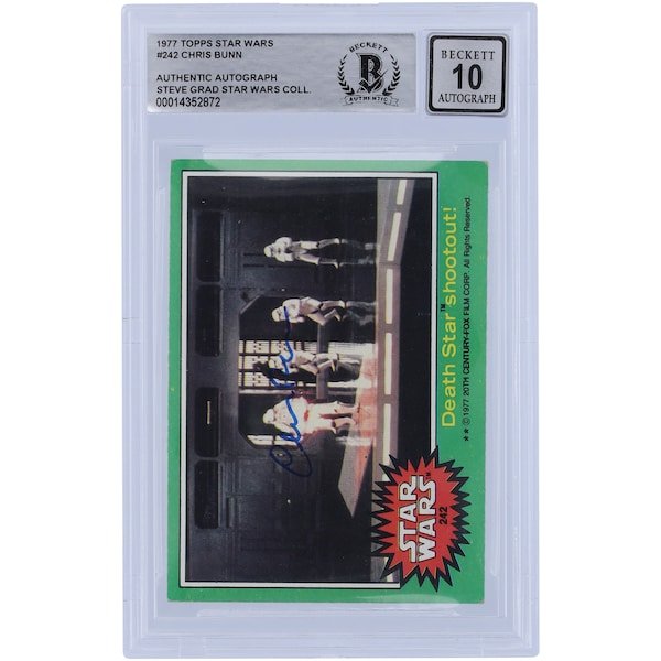 Chris Bunn Star Wars Autographed 1977 Topps Star Wars 242 BGS Authenticated 10 Card - The Ballers Bank