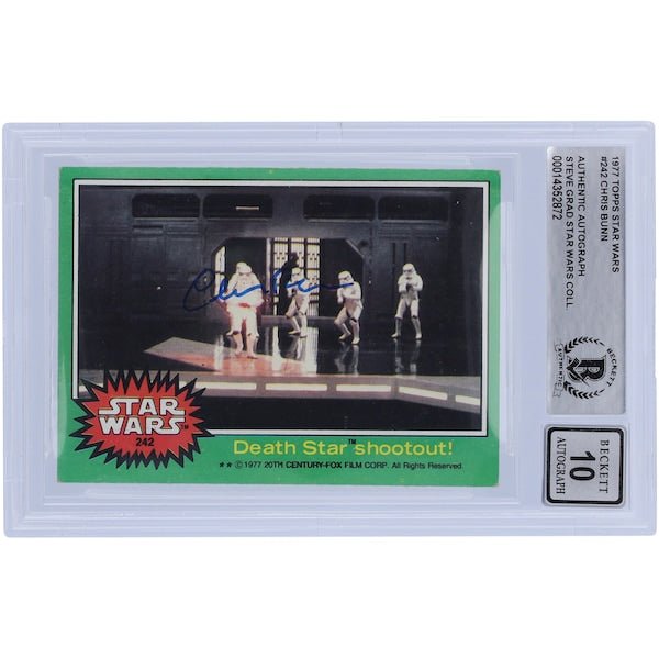 Chris Bunn Star Wars Autographed 1977 Topps Star Wars 242 BGS Authenticated 10 Card - The Ballers Bank