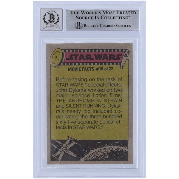 Chris Bunn Star Wars Autographed 1977 Topps Star Wars 275 BGS Authenticated 10 Card - The Ballers Bank