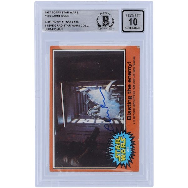 Chris Bunn Star Wars Autographed 1977 Topps Star Wars 288 BGS Authenticated 10 Card - The Ballers Bank