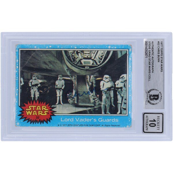 Chris Bunn Star Wars Autographed 1977 Topps Star Wars 32 BGS Authenticated 10 Card - The Ballers Bank