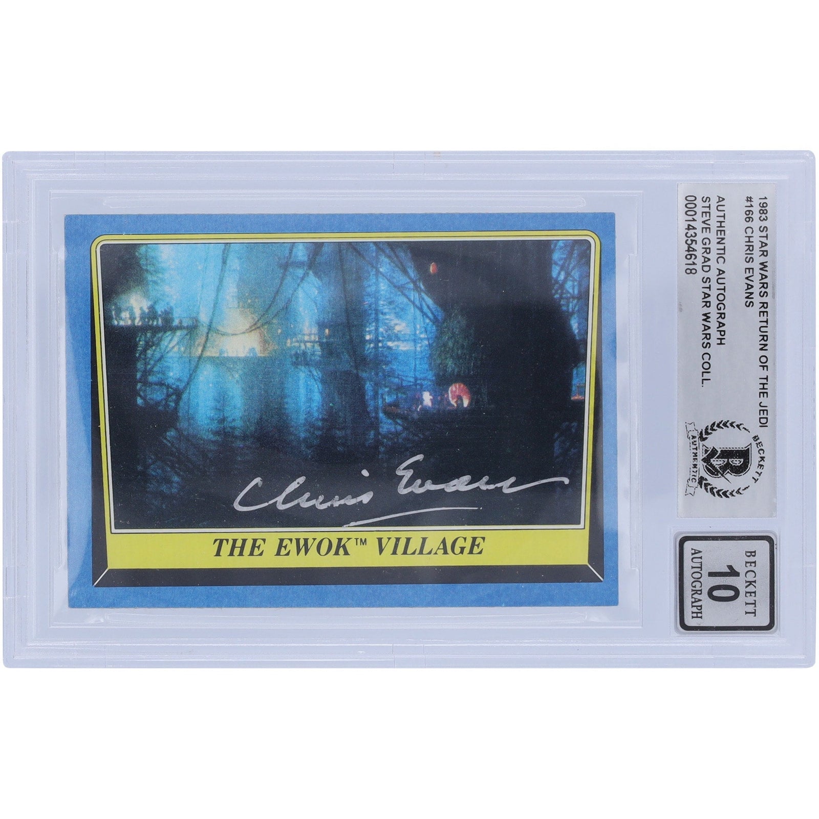 Chris Evans Star Wars Autographed 1983 Topps Return of the Jedi 166 BGS Authenticated 10 Card - The Ballers Bank