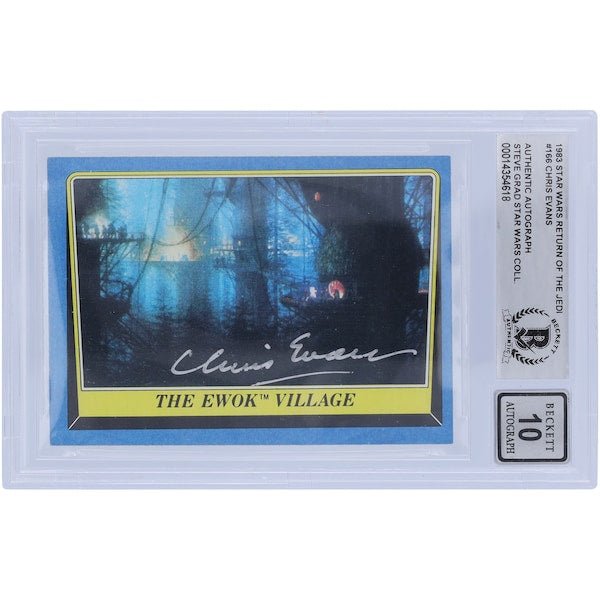 Chris Evans Star Wars Autographed 1983 Topps Return of the Jedi 166 BGS Authenticated 10 Card - The Ballers Bank