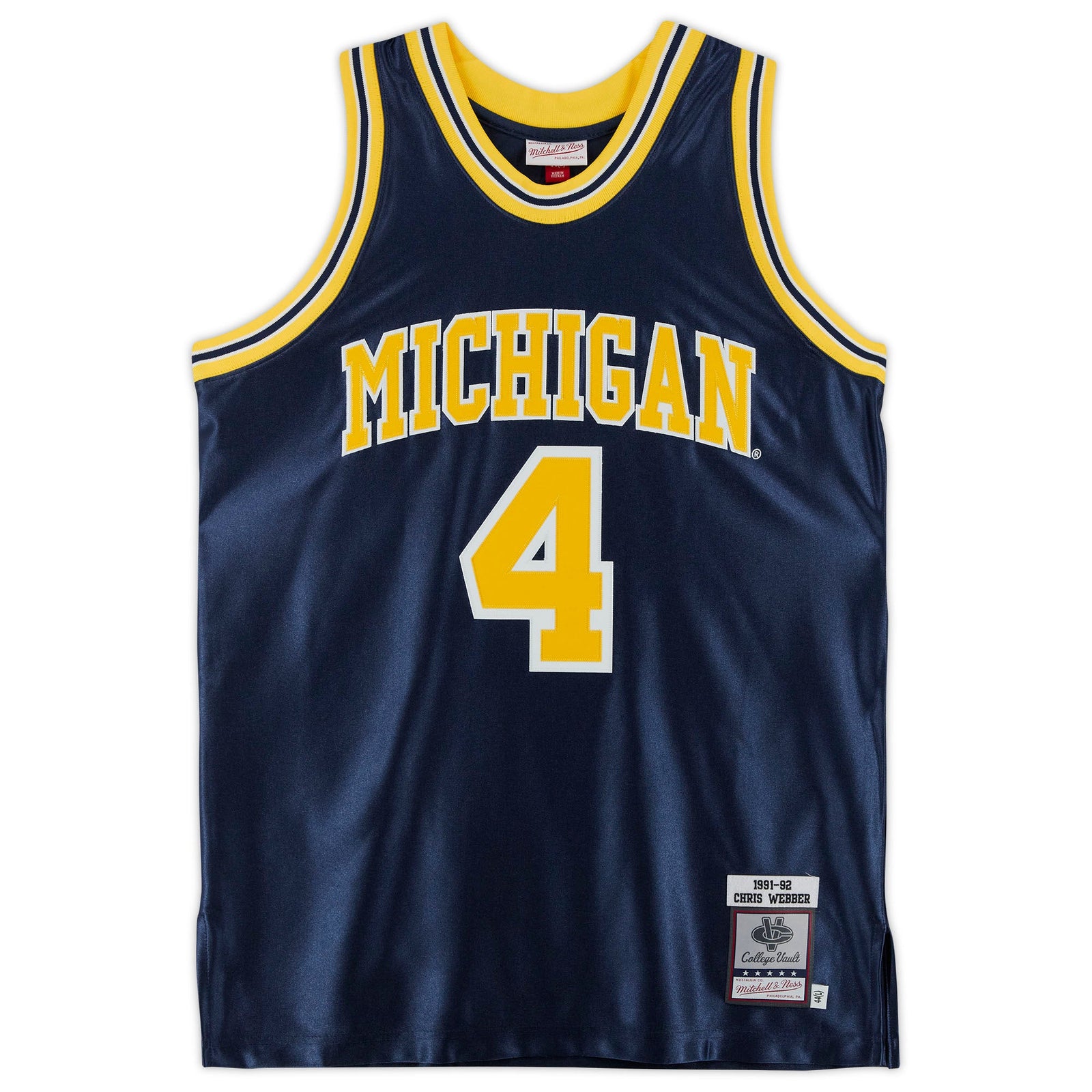 Chris Webber Michigan Wolverines Fanatics Authentic Autographed Mitchell & Ness 1991 - 92 Authentic Jersey - Navy - The Ballers Bank