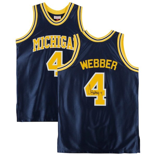 Chris Webber Michigan Wolverines Fanatics Authentic Autographed Mitchell & Ness 1991 - 92 Authentic Jersey - Navy - The Ballers Bank