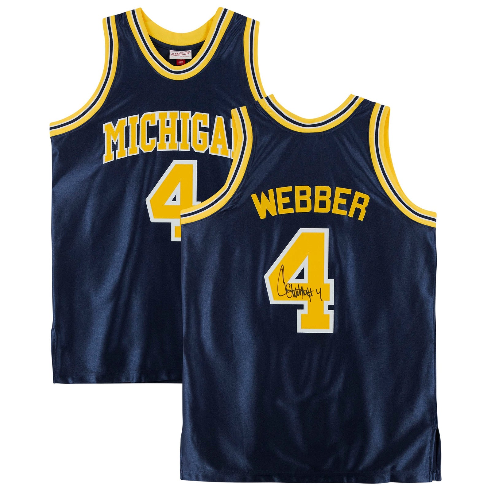 Chris Webber Michigan Wolverines Fanatics Authentic Autographed Mitchell & Ness 1991 - 92 Authentic Jersey - Navy - The Ballers Bank