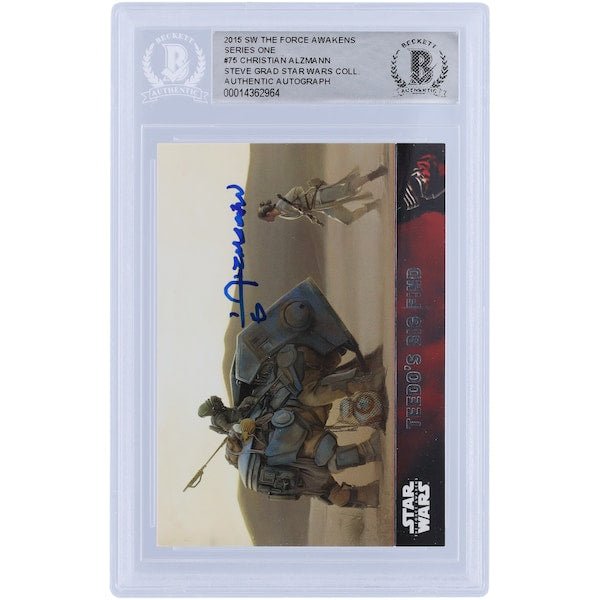 Christian Alzmann Star Wars Autographed 2015 Topps 75 BAS Authenticated Card - The Ballers Bank