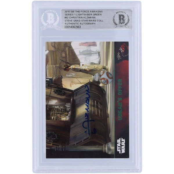 Christian Alzmann Star Wars Autographed 2015 Topps 82 BAS Authenticated Card - The Ballers Bank