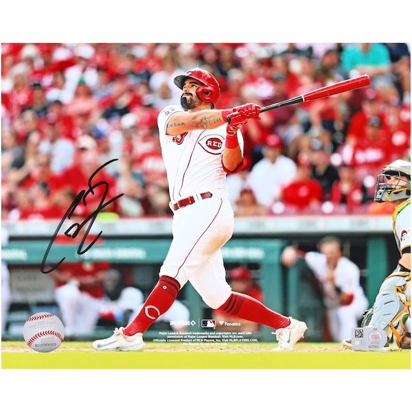 Christian Encarnacion - Strand Cincinnati Reds Autographed Fanatics Authentic 8" x 10" Hitting Photograph - The Ballers Bank