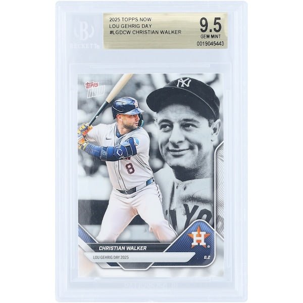 Christian Walker Houston Astros 2025 Topps Now Lou Gehrig Day LGD - CW BGS Authenticated 9.5 Card - The Ballers Bank