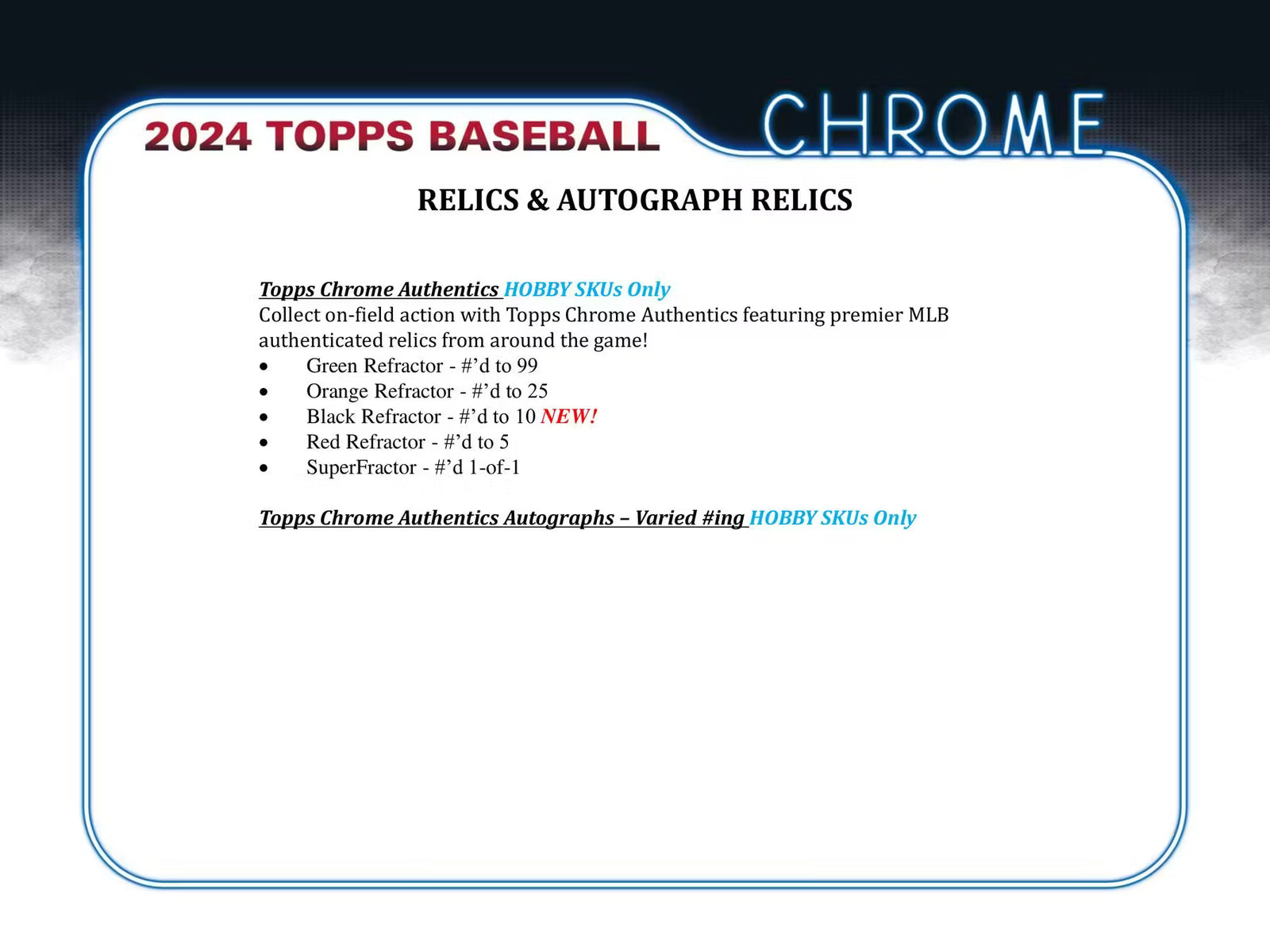 2024 Topps Chrome Baseball Breaker Delight Trading Cards