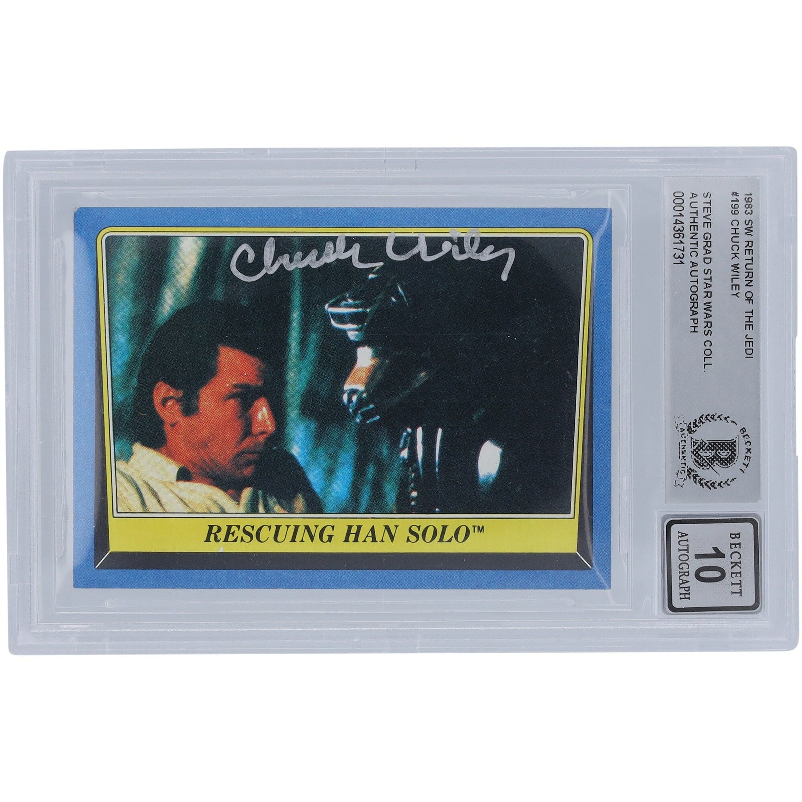 Chuck Wiley Star Wars Autographed 1983 Topps Return of the Jedi 199 BGS Authenticated 10 Card - The Ballers Bank