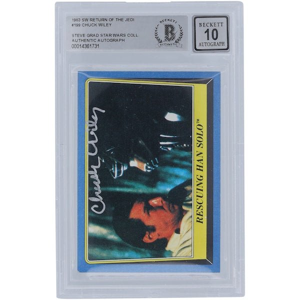Chuck Wiley Star Wars Autographed 1983 Topps Return of the Jedi 199 BGS Authenticated 10 Card - The Ballers Bank