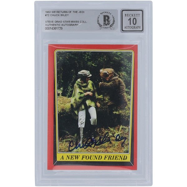 Chuck Wiley Star Wars Autographed 1983 Topps Return of the Jedi 72 BGS Authenticated 10 Card - The Ballers Bank
