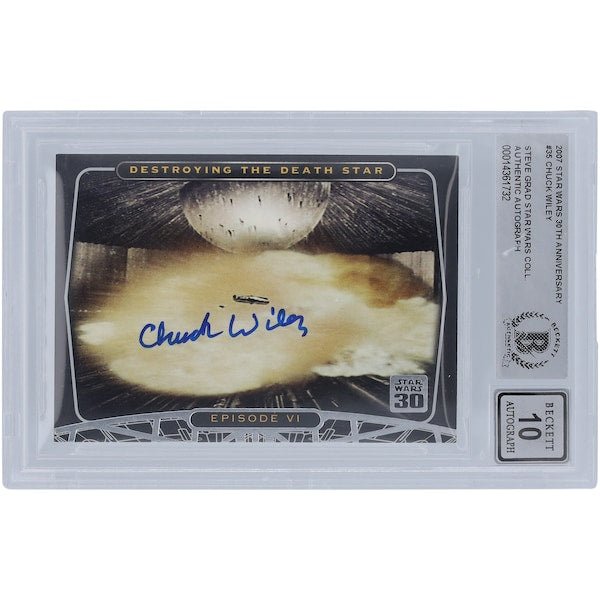 Chuck Wiley Star Wars Autographed 2007 Topps 30th Anniversary 35 BGS Authenticated 10 Card - The Ballers Bank
