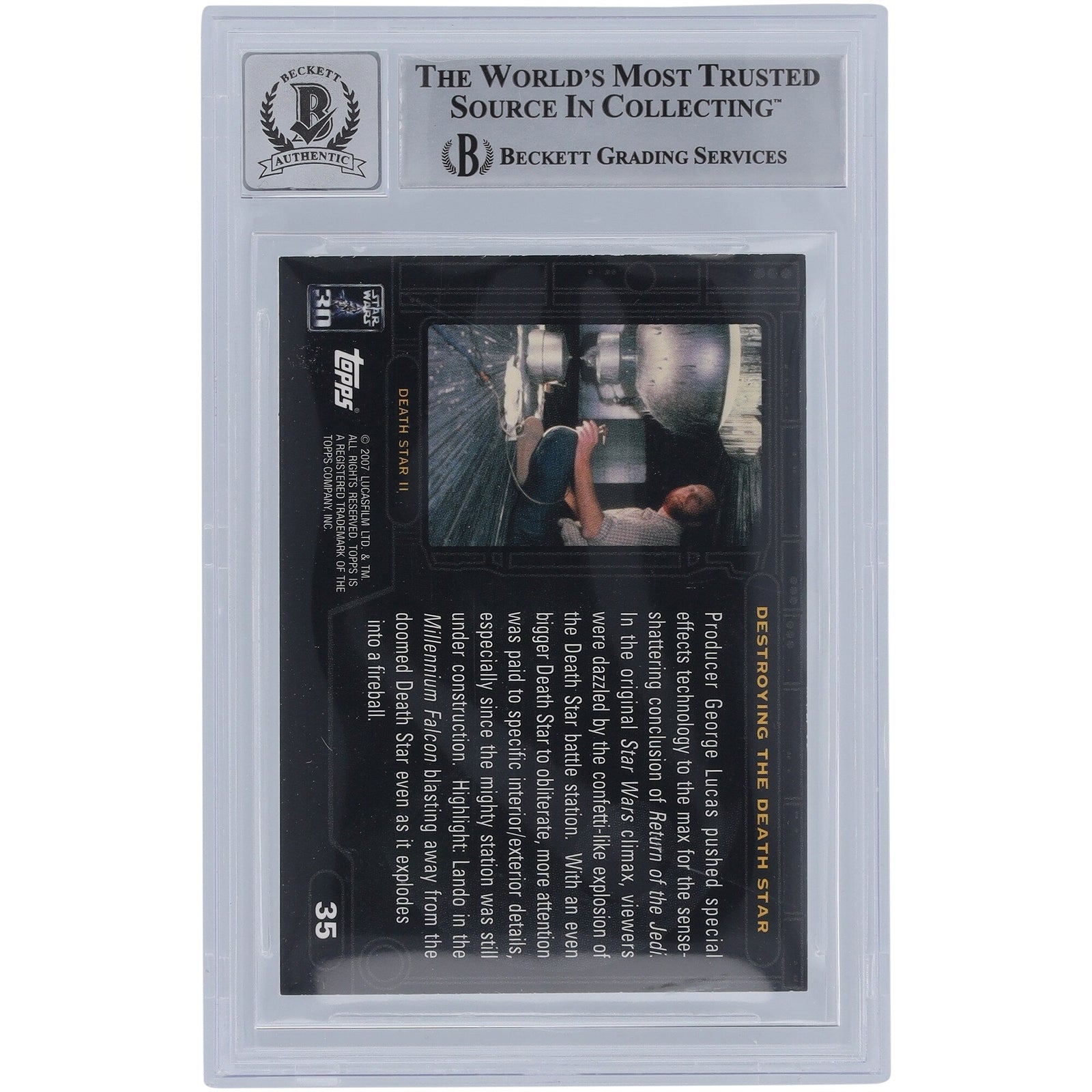 Chuck Wiley Star Wars Autographed 2007 Topps 30th Anniversary 35 BGS Authenticated 10 Card - The Ballers Bank