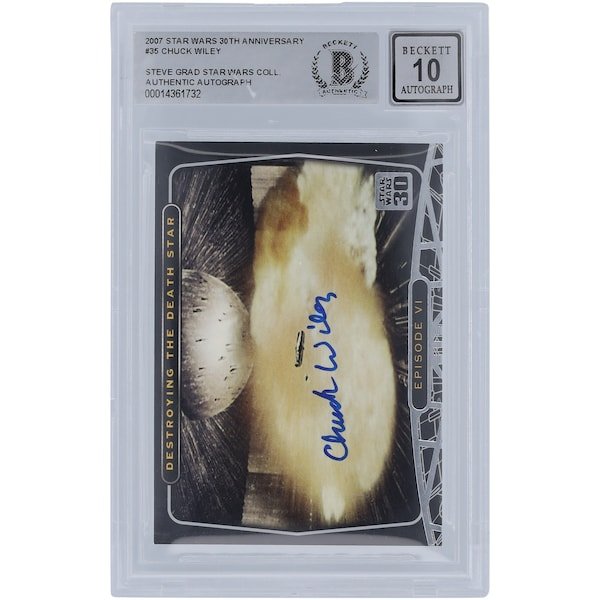 Chuck Wiley Star Wars Autographed 2007 Topps 30th Anniversary 35 BGS Authenticated 10 Card - The Ballers Bank