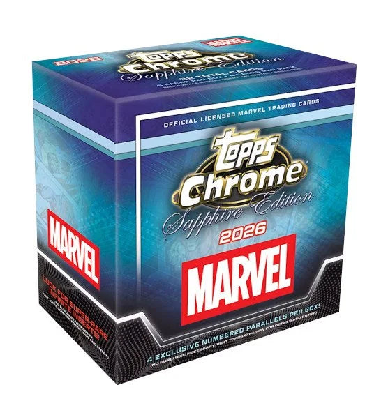 2026 Topps Marvel Comics Chrome Sapphire Edition 10 Box Case (Ships Sealed Only) - B3