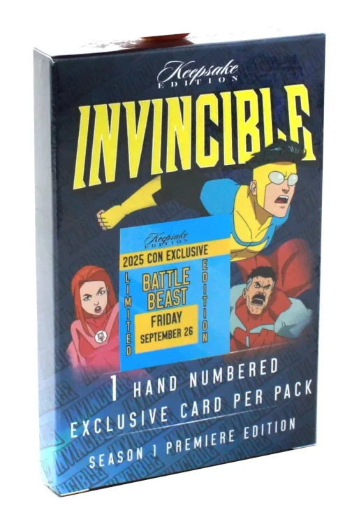 2025 Keepsake Invincible Season 1 Premiere Comic Con Exclusive Battle Beast Friday 10 Box Lot