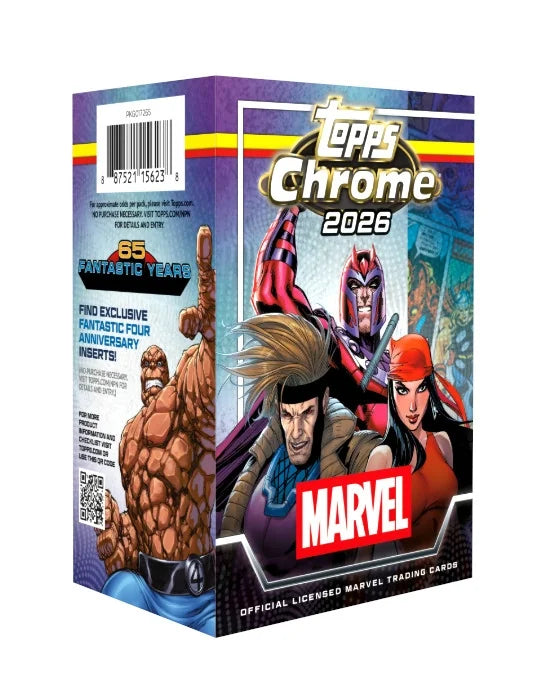 2026 Topps Marvel Comics Chrome Blaster Box (Ships Sealed Only)