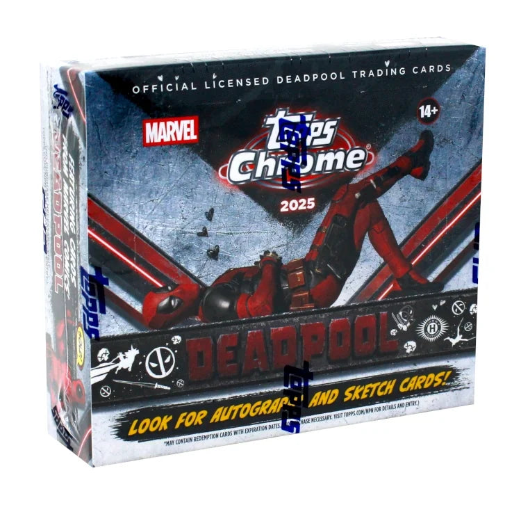 2025 Topps Chrome Marvel Deadpool Hobby Box (Ships Sealed Only)