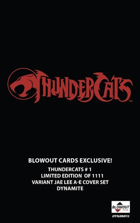 Dynamite Blowout Cards Exclusive: Thundercats #1 Limited Edition of 1111 Variant Jae Lee A-E Cover Set