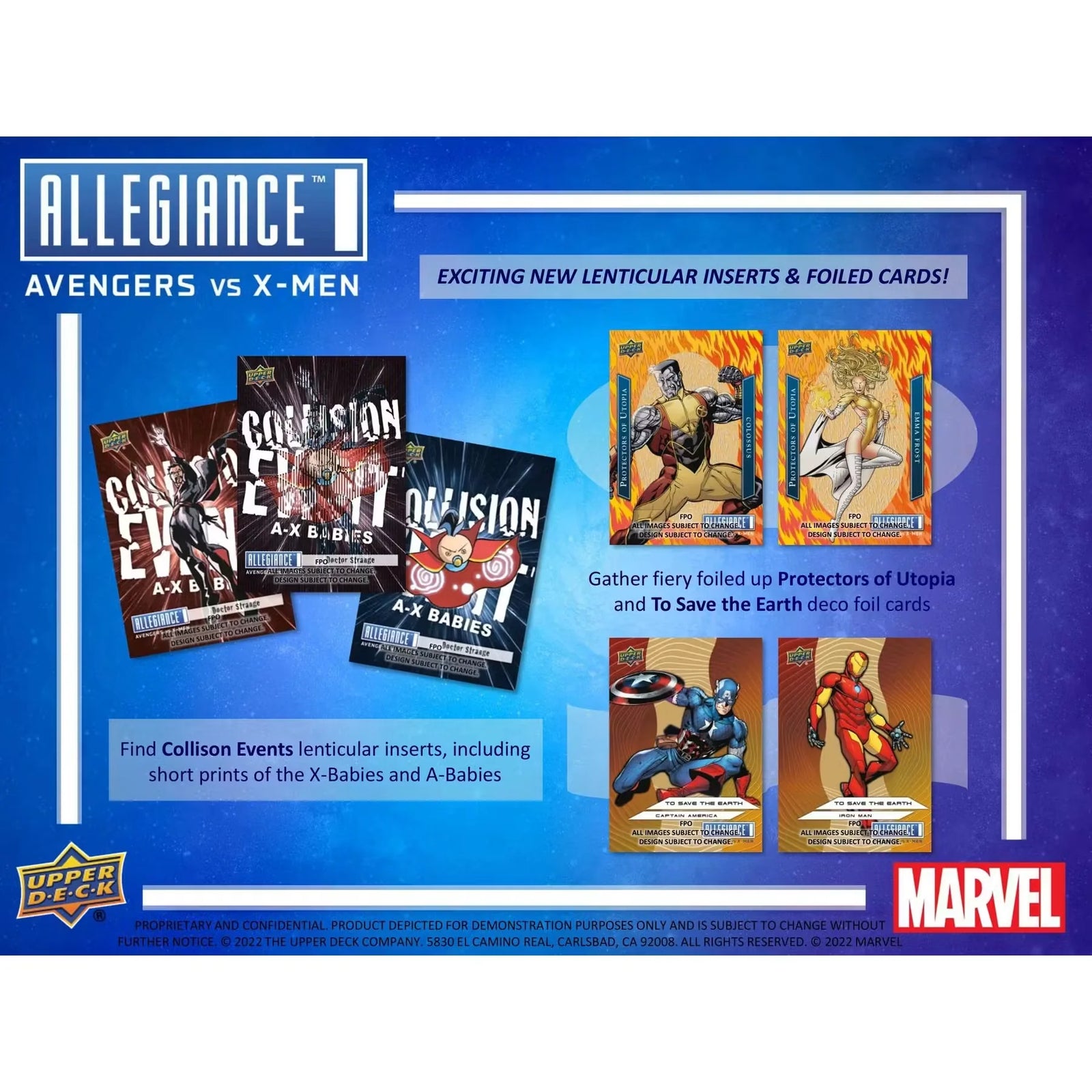 Marvel Allegiance: Avengers VS X-Men Hobby Box (2023 Upper Deck) (Ships Sealed Only) - D2