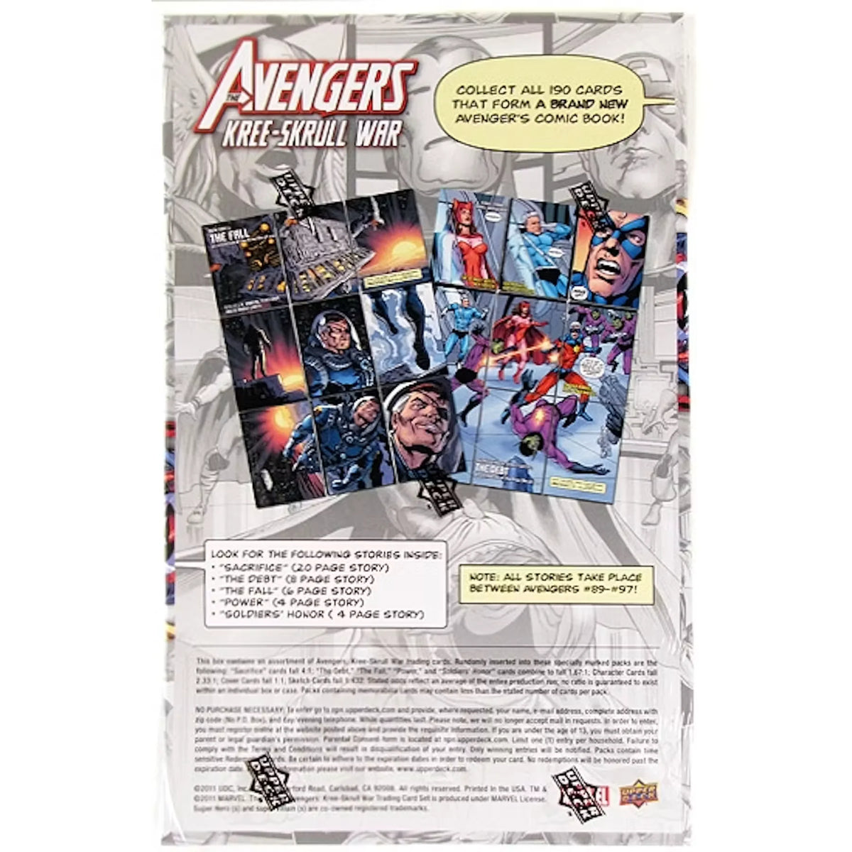 Marvel Avengers Kree-Skrull War Trading Cards Hobby Box | 2011 Upper Deck (Ships Sealed Only)