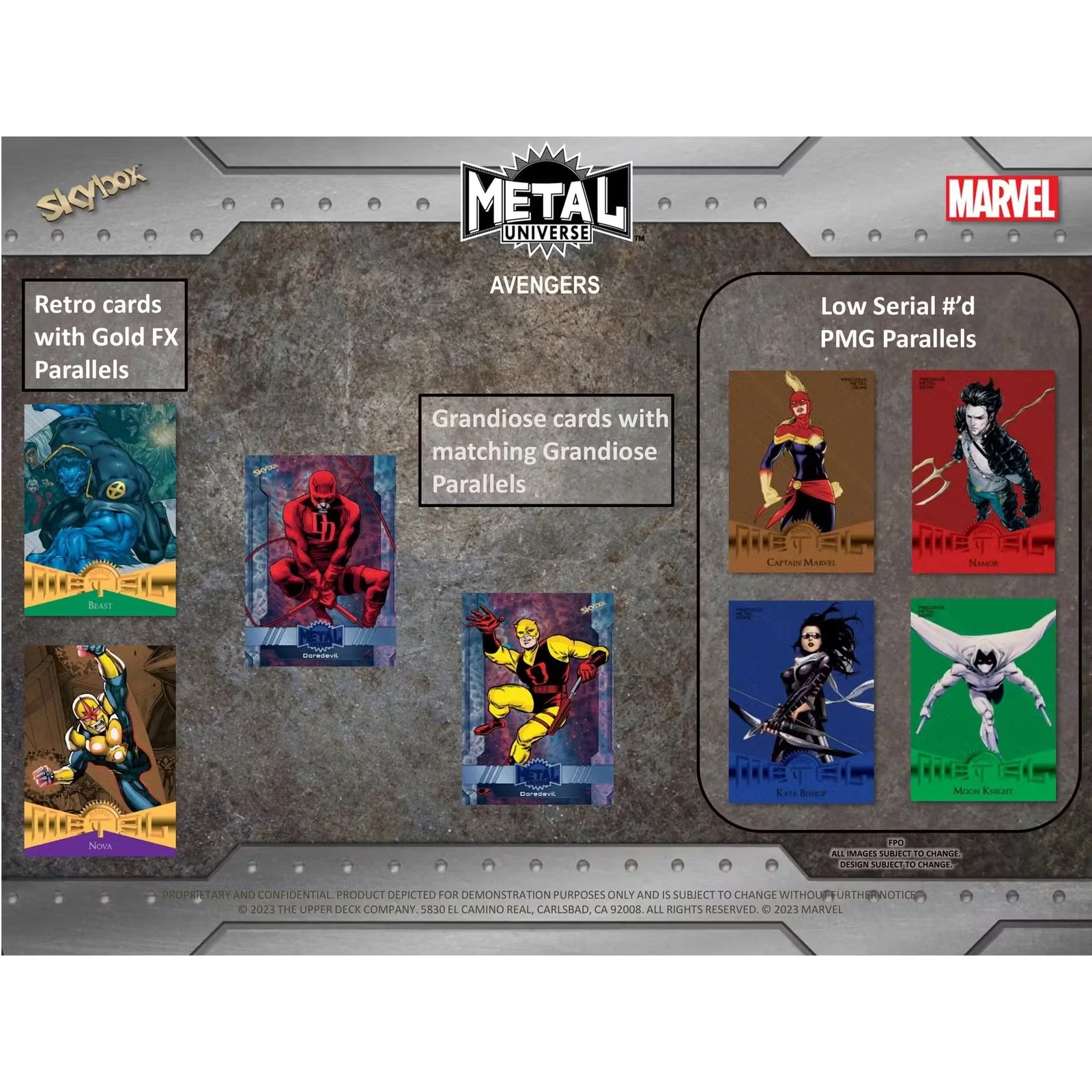 2024 Upper Deck Marvel Metal Universe Avengers Hobby 12-Box Case (Ships Sealed Only)