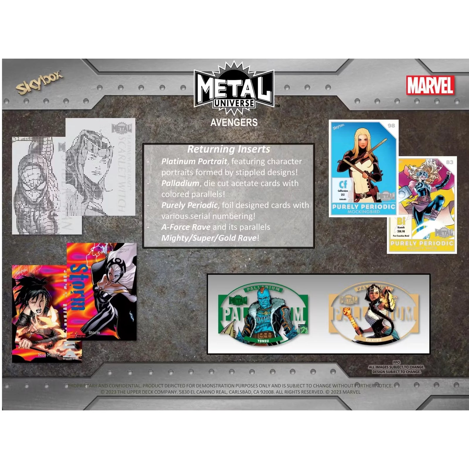 2024 Upper Deck Marvel Metal Universe Avengers Hobby 12-Box Case (Ships Sealed Only)