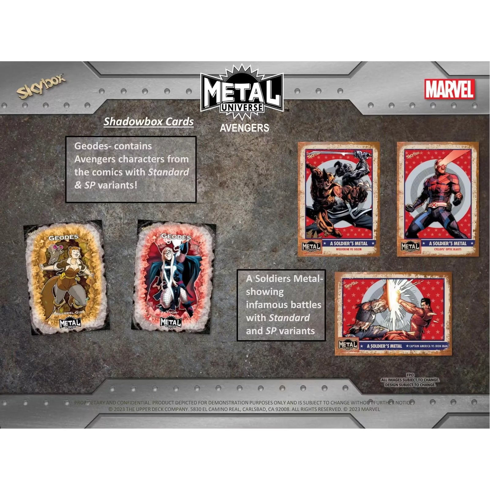2024 Upper Deck Marvel Metal Universe Avengers Hobby 12-Box Case (Ships Sealed Only)