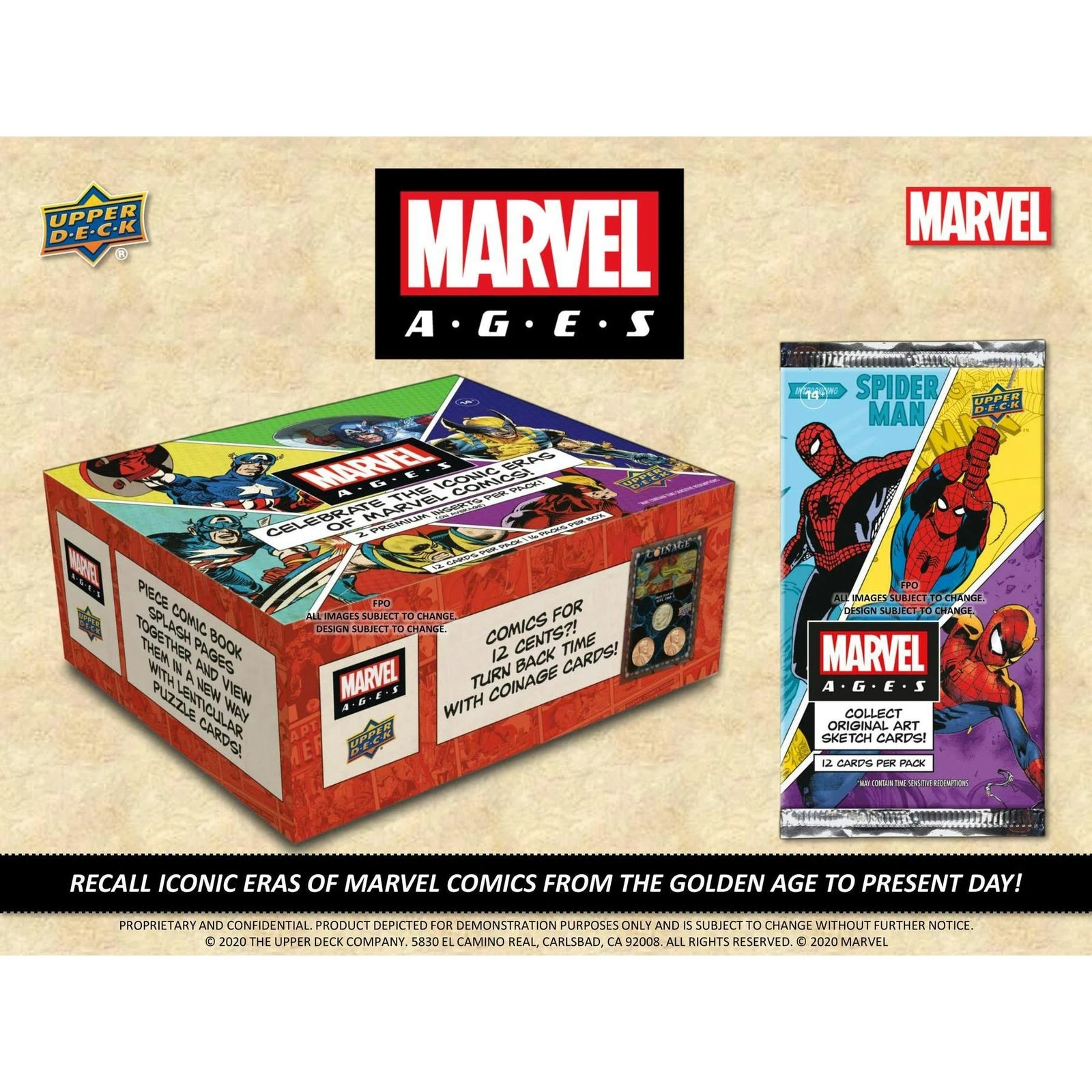 Marvel Ages Trading Cards Hobby Box (2020 Upper Deck) (Ships Sealed Only)