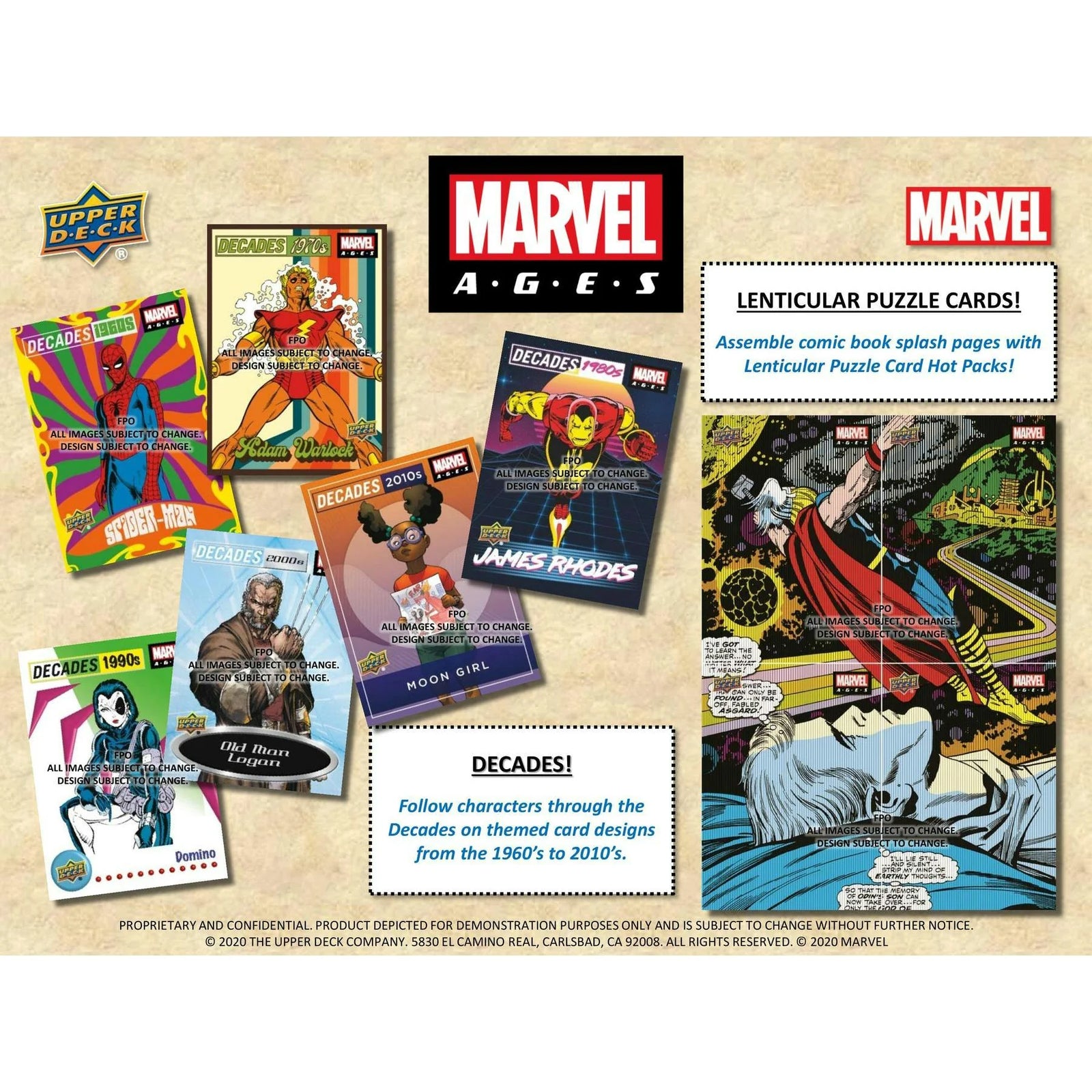 Marvel Ages Trading Cards Hobby Box (2020 Upper Deck) (Ships Sealed Only)