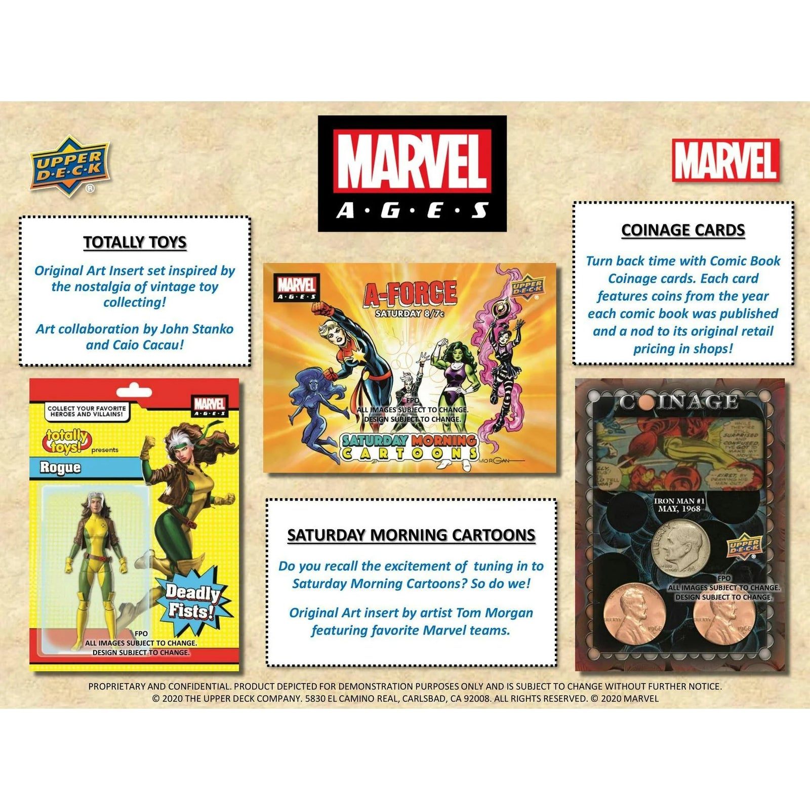 Marvel Ages Trading Cards Hobby Box (2020 Upper Deck) (Ships Sealed Only)
