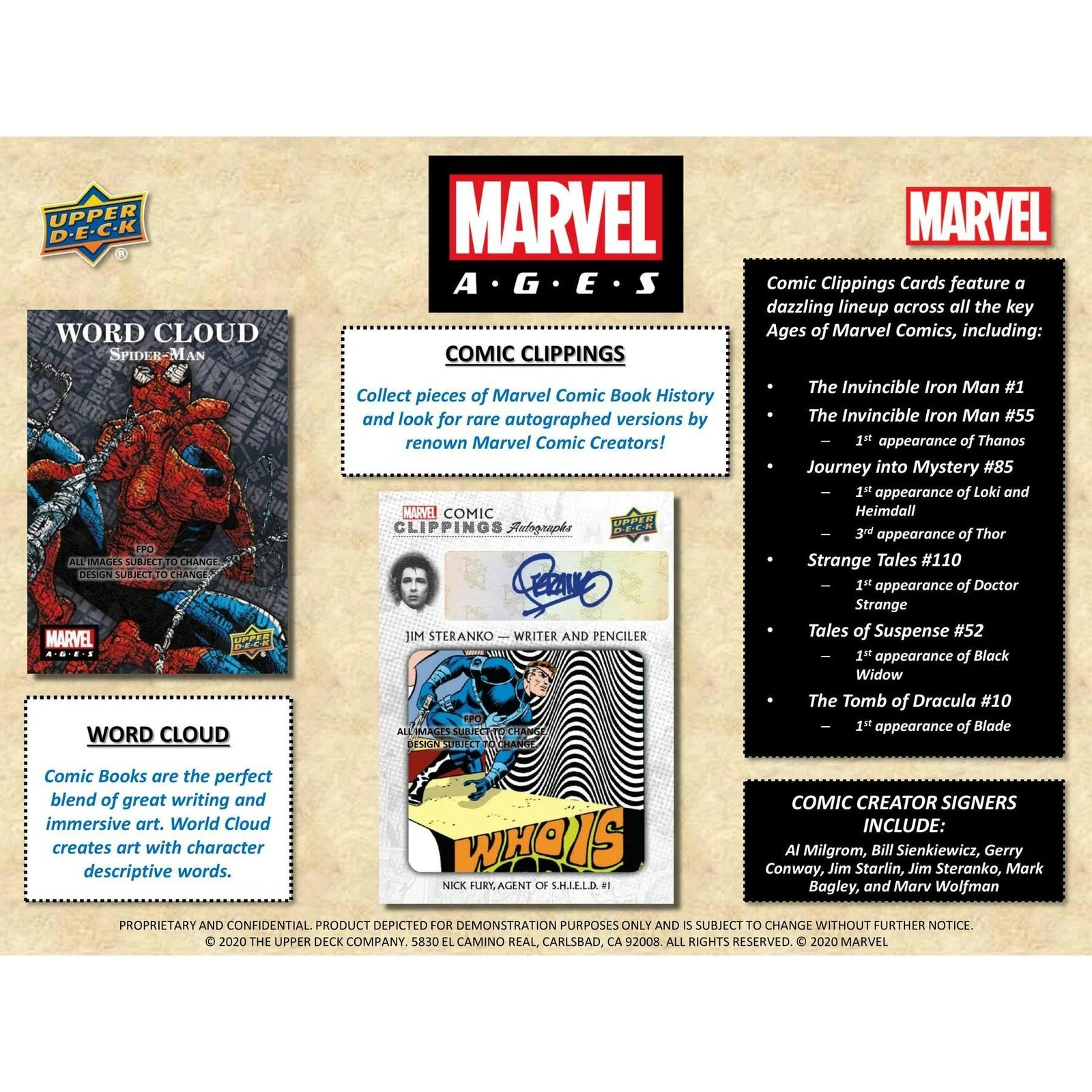 Marvel Ages Trading Cards Hobby Box (2020 Upper Deck) (Ships Sealed Only)