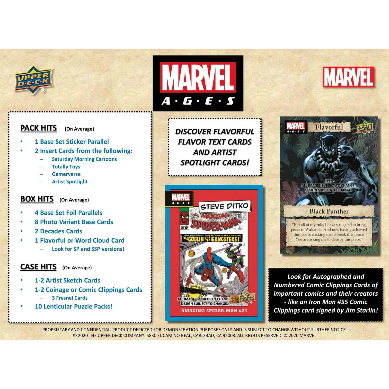Marvel Ages Trading Cards Hobby Box (2020 Upper Deck) (Ships Sealed Only)