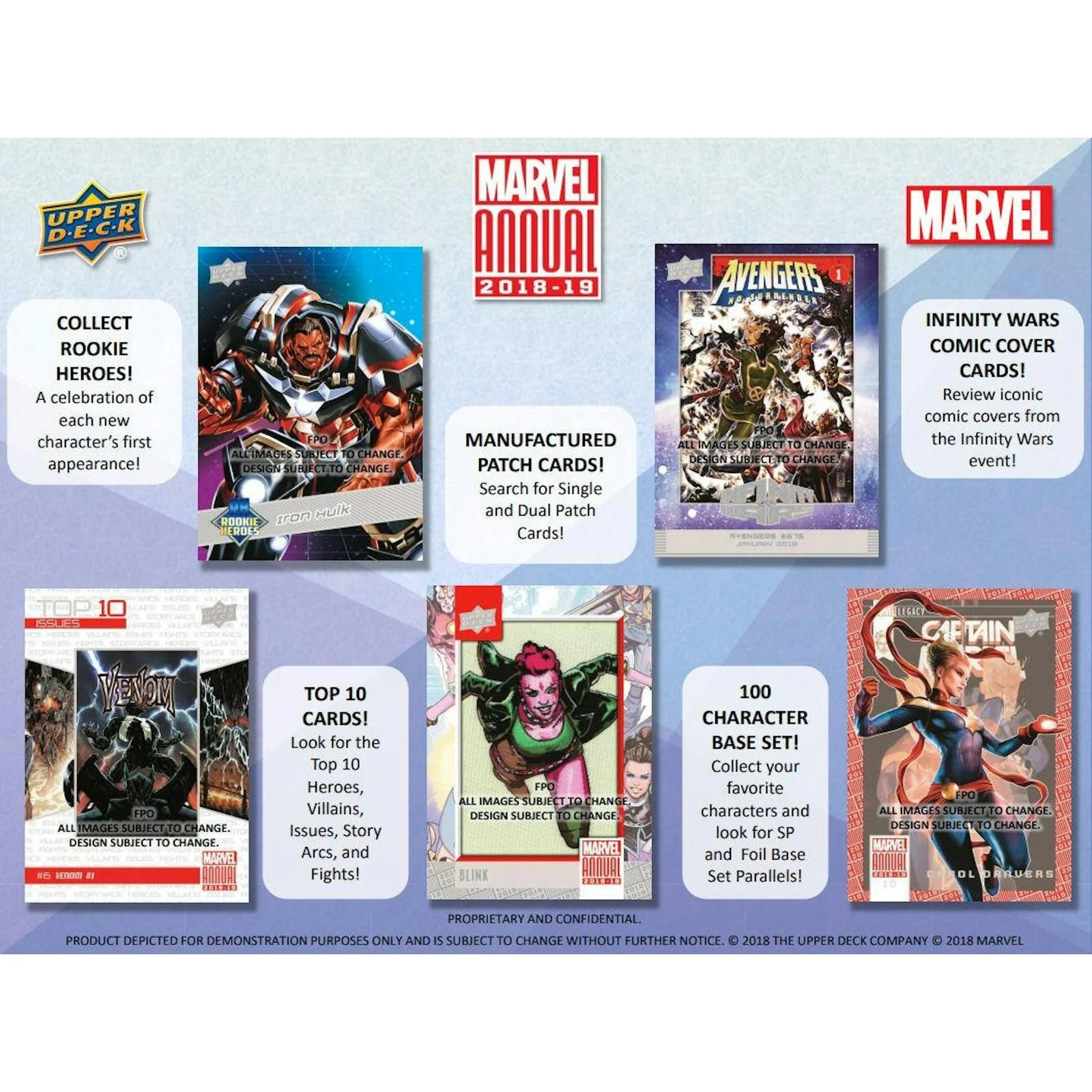 2018-19 Upper Deck Marvel Annual Trading Cards Box (Ships Sealed Only)