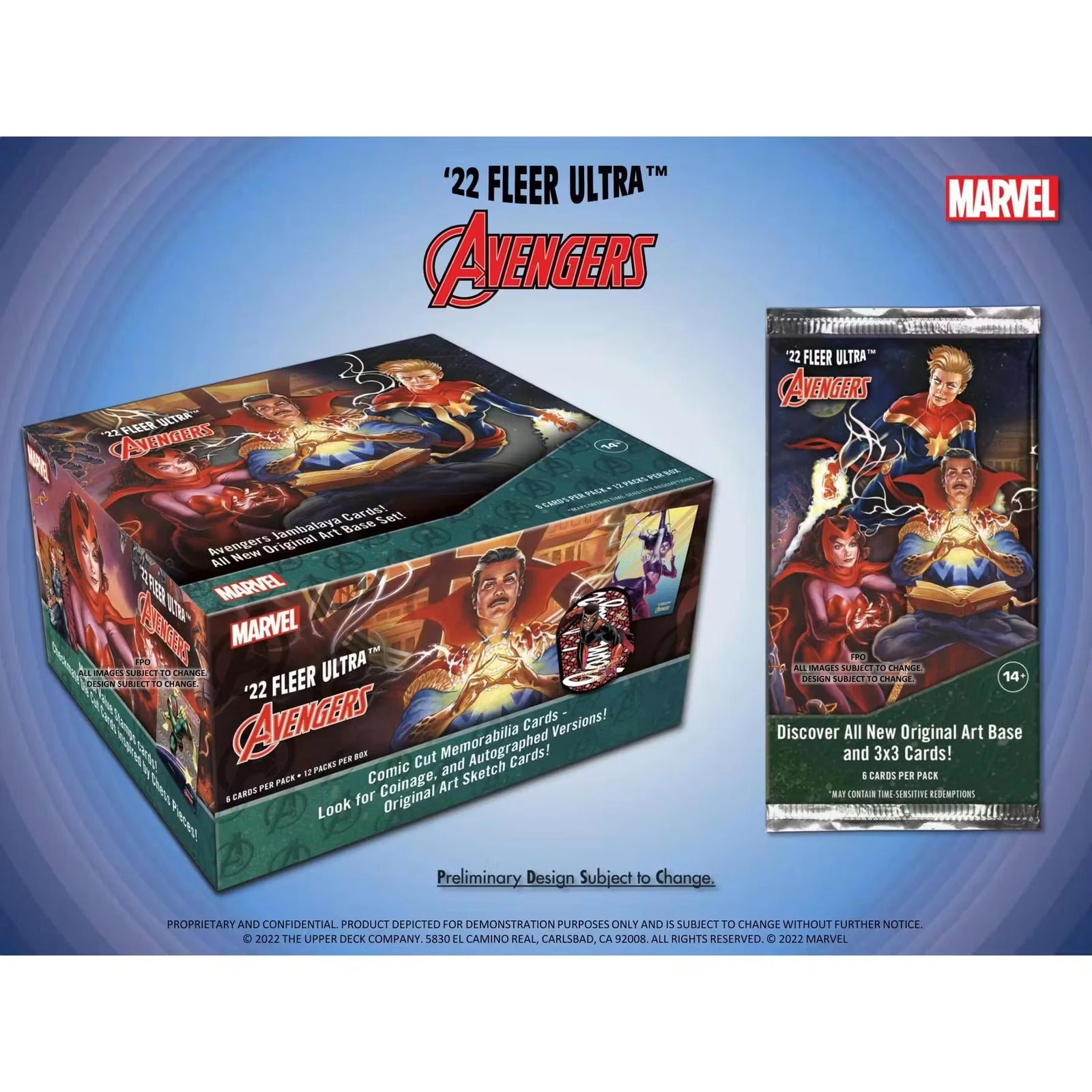 2022 Marvel Fleer Ultra Avengers Hobby Box | Upper Deck (Ships Sealed Only)